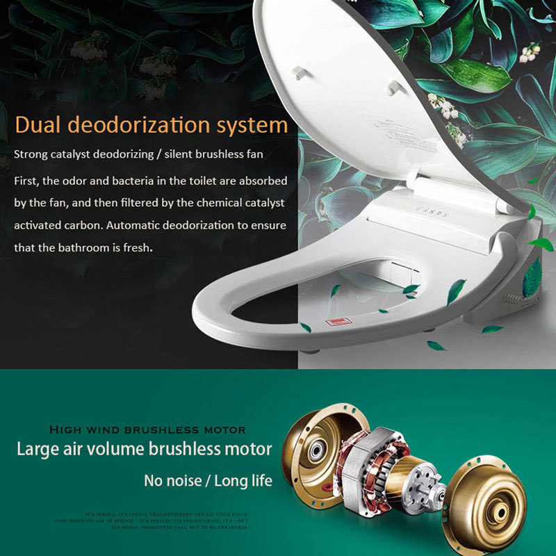 Ecofresh Intelligent Toilet Seat Electric Bidet Cover Smart Bidet heated toilet seat Led Light Wc