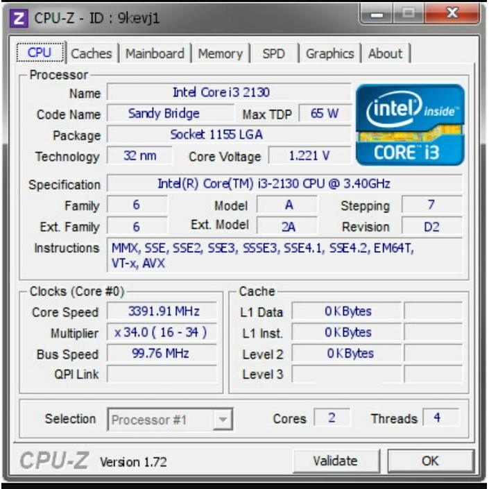 Processor core i3 2130
