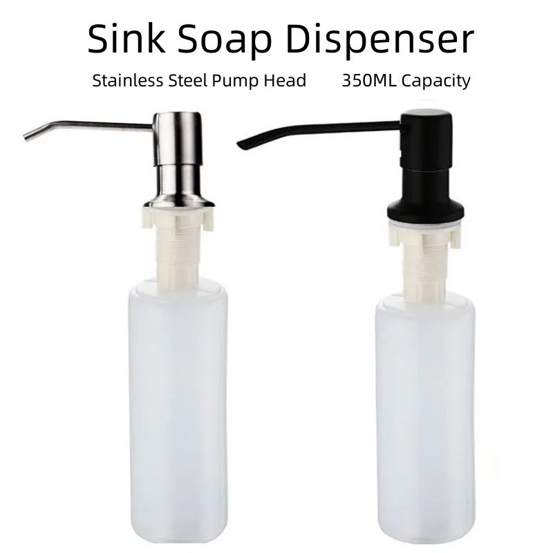 Stainless Steel Sink Soap Dispenser Liquid Soap Bottle Manually Pressing Soap Lotion Dispenser