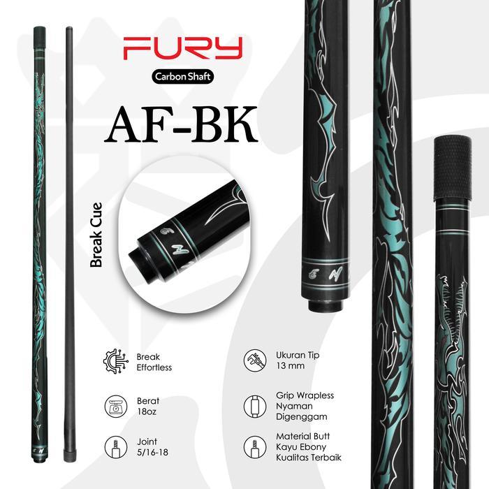 Fury Tempest Break AF-BK Series Cue Stick Stik Billiard Break Only Carbon - Stick Billiard Premium