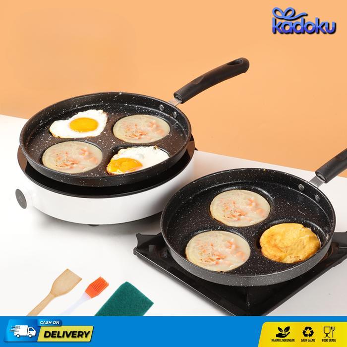 Frypan Telur Motif Bulat Love Wajan Penggorengan Pancake Teflon Cetakan Telur Martabak Anti Lengket