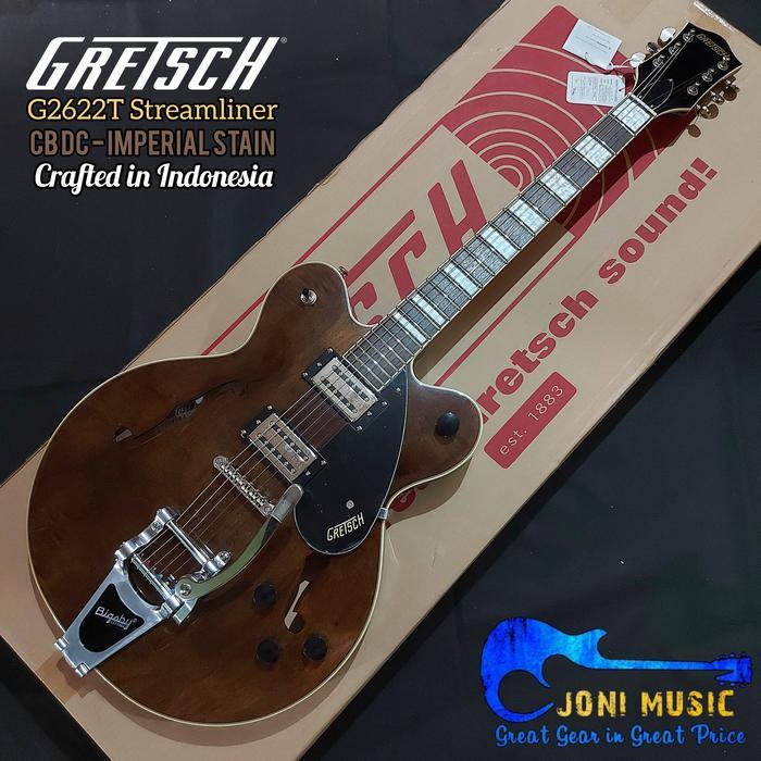 Gitar Gretsch G2622 G2622T G2622T-P90 Streamliner Center Block Semihollow Body Double Cut