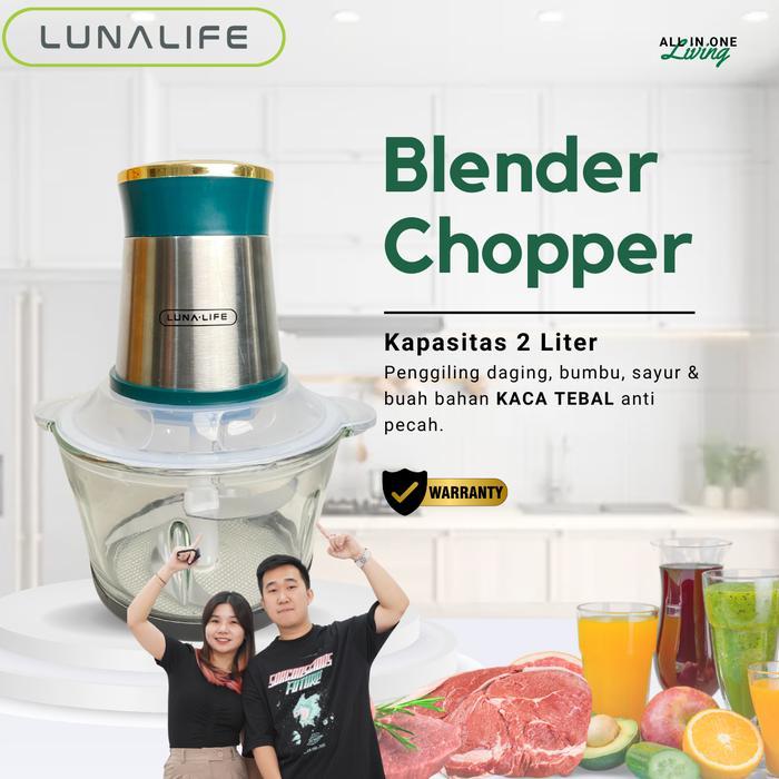 Panasonic - Food Chopper Fp02B Chopper Kaca 2L Penggiling Daging Multifungsi 250Watt