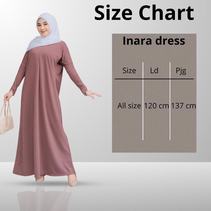 Abaya Batwing Knit Premium - Gamis Inara Knit - Abaya Knit Kancing - Gamis Knit Premium - Abaya