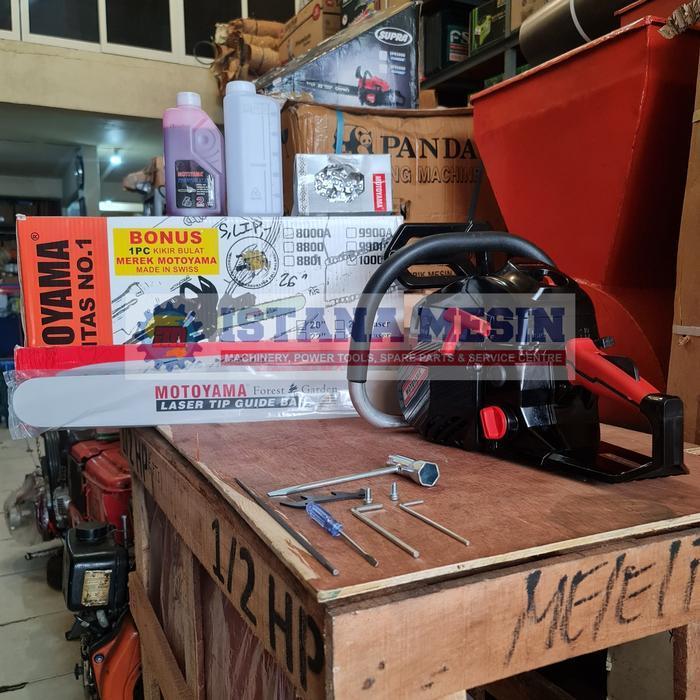 Mesin Potong Gergaji Kayu Sinso Senso 26" Motoyama Cs 10000 Chainsaw