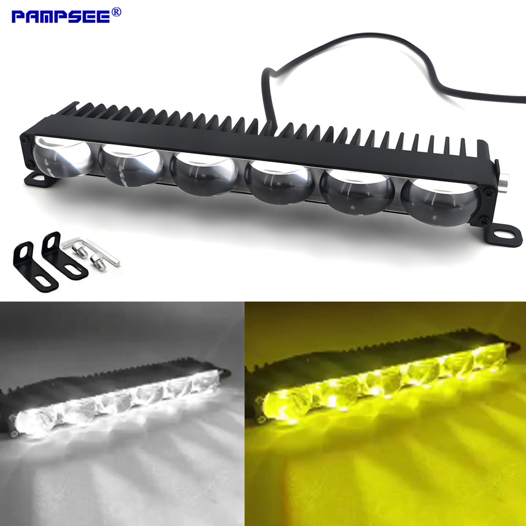 LED Headlight Bumper Fog Lamps Projector Lens Car Grill Light Work Light Mini Driving Light