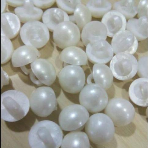 Kancing Baju Jamur Putih Hitam silver - Kancing Mutiara Gold 13mm Aksesoris