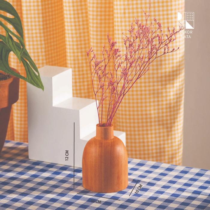 Dekornata Tubi Wooden Vase / Vas Bunga / Rak Bunga Kayu / Vas Kayu / V
