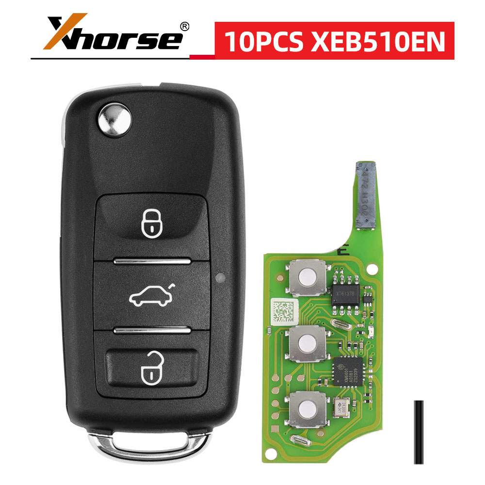 PROMO HARI INI  10pcs/Lot XHORSE XEB510EN B5 Super Remote Key 3 Buttons with XT27B Super Chip for Vo