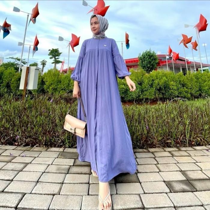 READY KIMI Dress By Lya.id Gamis Wanita Muslim untuk santai dan formal busui friendly dan Wudhu