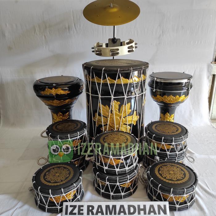 Marawis Ukir Kulit Hitam Full Set Komplit 12 Alat