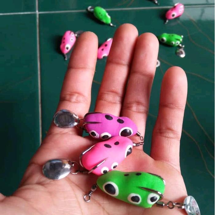 SOFT FROG UMPAN IKAN GABUS KOCOLAN UKURAN 2,5CM