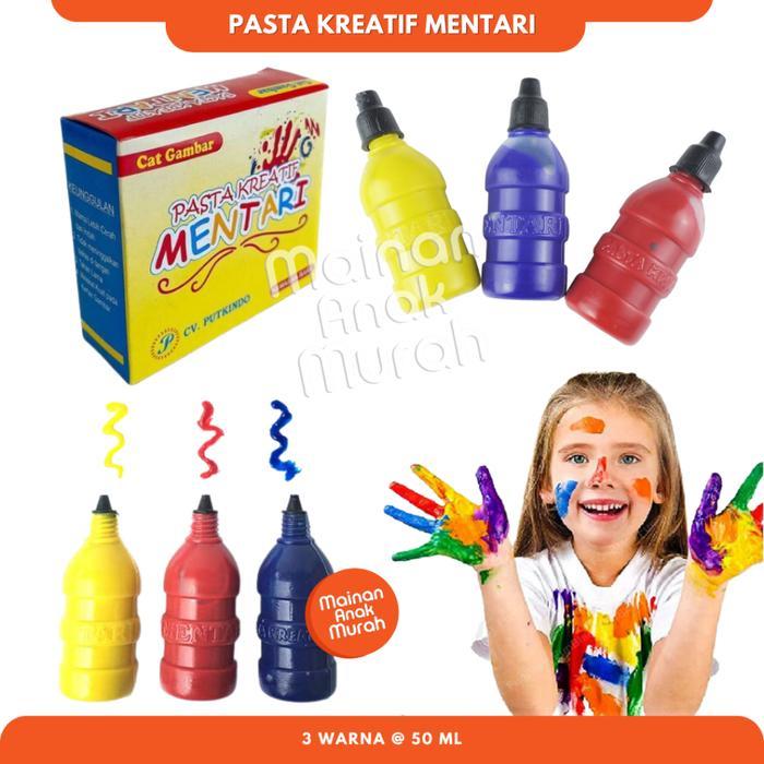 Pasta Kreatif Mentari Cat Warna Anak Finger Painting Isi 3 Warna
