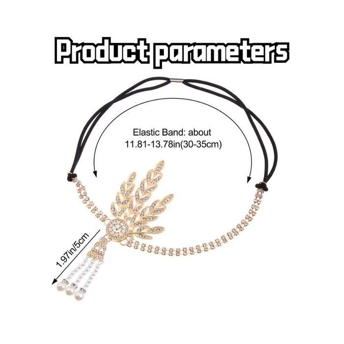 hiasan kepala anak perempuan Liontin Mutiara Emas / Perak Hiasan Dahi Kepala Bohemian Kalung Dahi