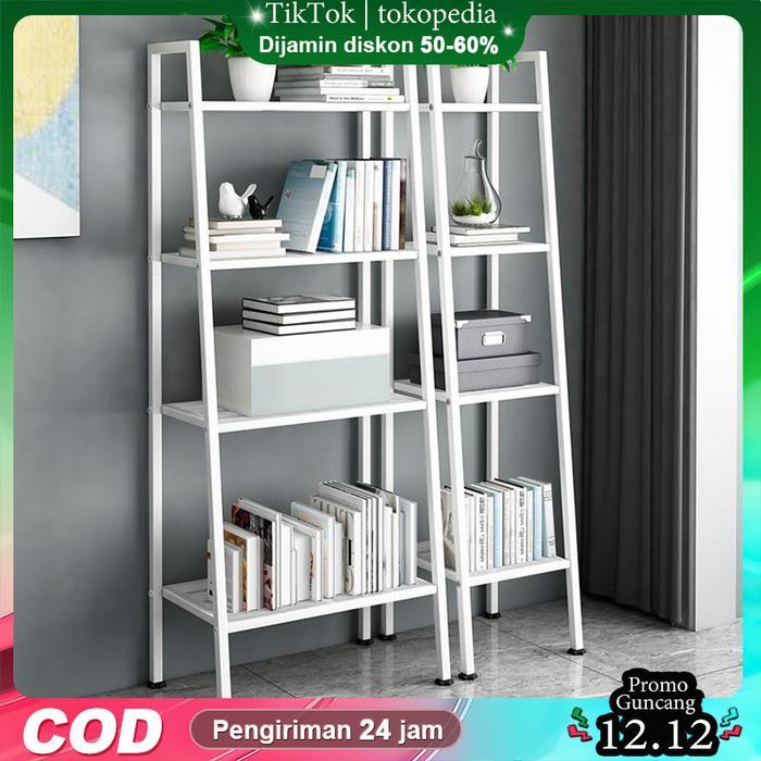 [AK]5L susun besi Rak kamar tidur/Rak Buku 4Susun/ rak buku/rak buku aesthetic/rak buku kamar/rak