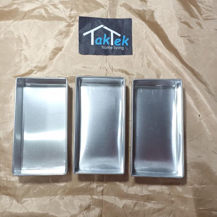 LOYANG ROTI BROWNIES KECIL CETAKAN PERSEGI PANJANG KUE ALUMINIUM KUKUS BAKAR