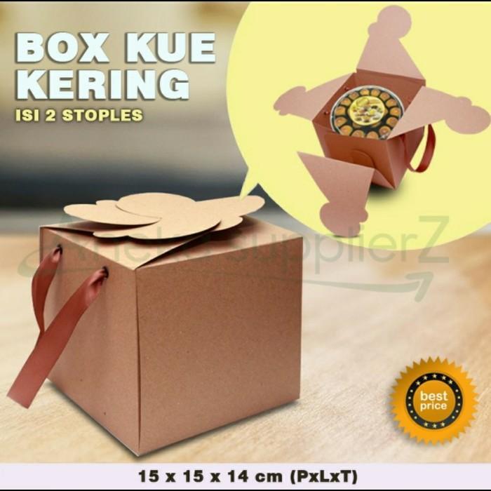 Kotak Dus Box Kue Kering Toples KEMBANG - Isi 2