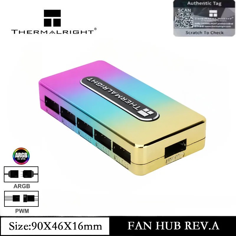 Thermalright 1To10 FAN-RGB HUB-Controller ARGB/RGB HUB Controller REV.A 5V ARGB Lighting Hub 10-Port