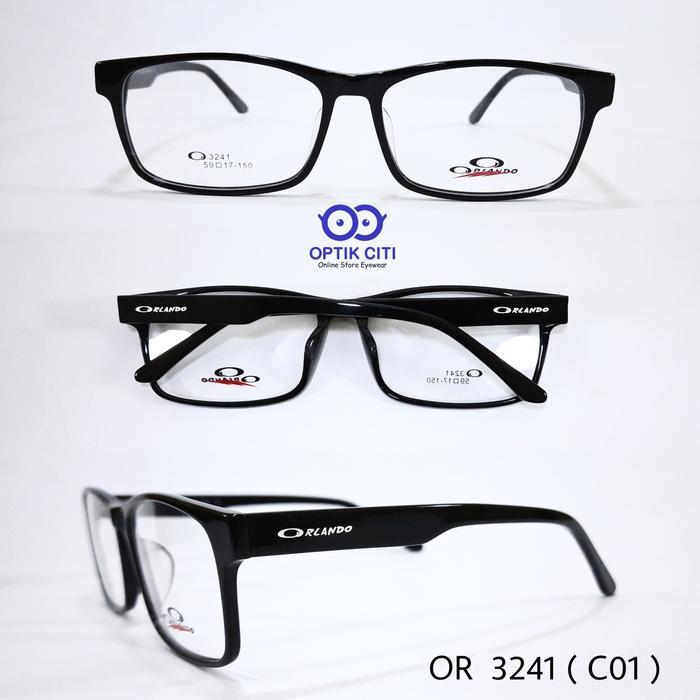 frame kacamata pria kotak size super besar orlando original ada pegas
