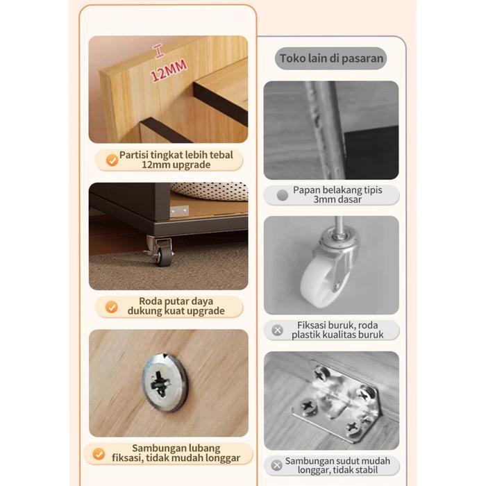 Youthfulyield Kandang Rumah Kucing Tahan Gores Rumah Kucing Kayu Rumah Kucing Vila/Kandang Kucing