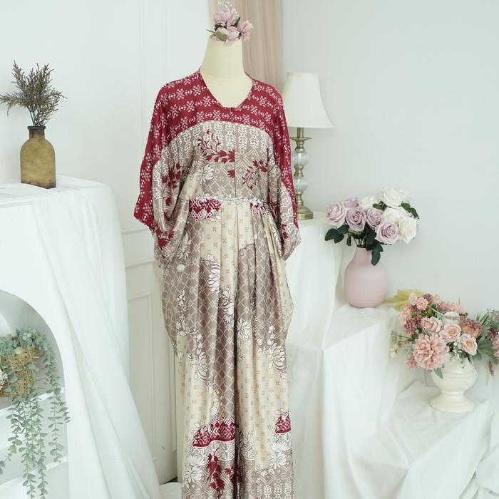 Miss Nomi - Gharsina Kaftan Lebaran / Idul Fitri / Kaftan Motif / Kaftan Busui / Kaftan Satin /