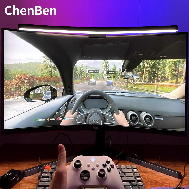 Curved RGB LED Monitor Light Bar Computer Screen lamps PC Desk Lamp USB Touch Dimmable Reading