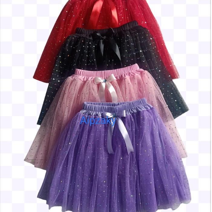 Rok tutu GLITTER / rok tutu Gempita/Rok anak perempuan 1-10 tahun
