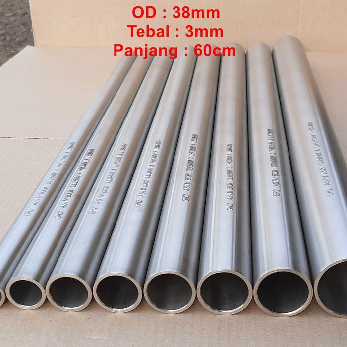 Pipa Titanium / Tabung Titan OD 38mm Grade 2 ASTM B338 New