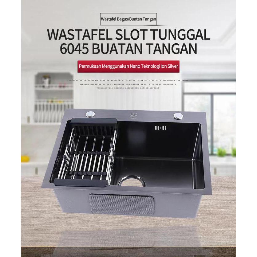 Wastafel stainless steel 304/wastafel dapur hitam/set wastafel dapur stainless steel