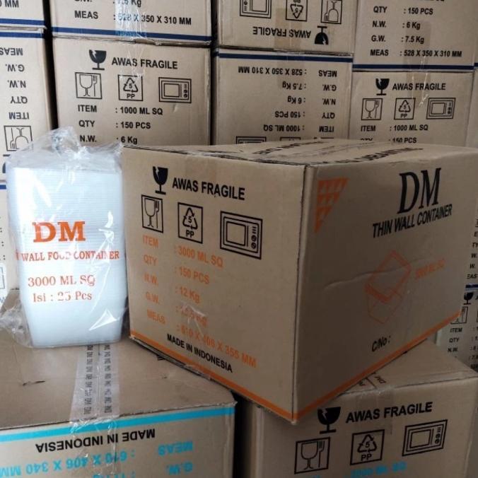 Thebest- Thinwall DM 3000ml Square / Thinwall DM Persegi 3000ml