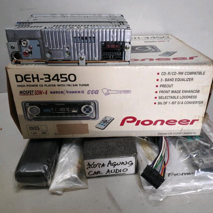 Pioneer Head Unit Deh-3450 Cd-R/Cd-Rw Kompatibel 3 Band Equalizer Preouts Front Image Enhancer