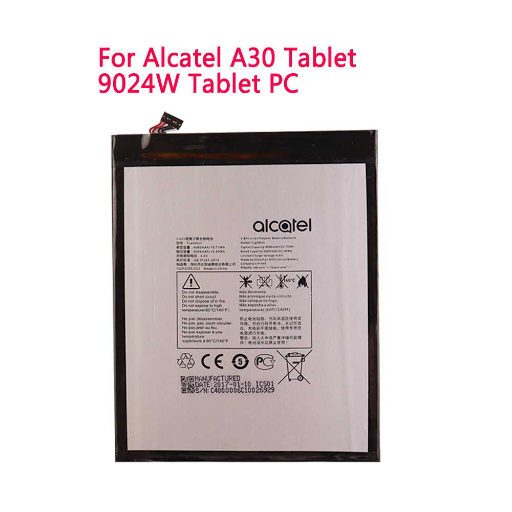 high quality Mobile Phone Battery 4080mAh TLp040J1 battery for Alcatel A30 Tablet 9024W Tablet PC Ba