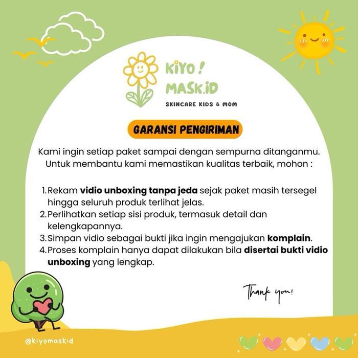 (NEW) Masker Wajah Organik/Masker Organik BPOM/Masker Anak Kiyo Series