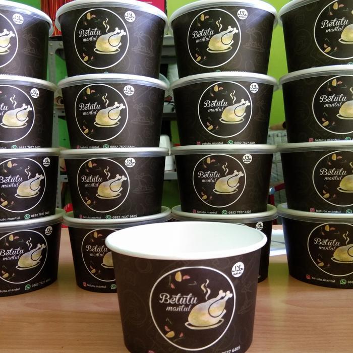 paper bowl 800ml dengan tutup