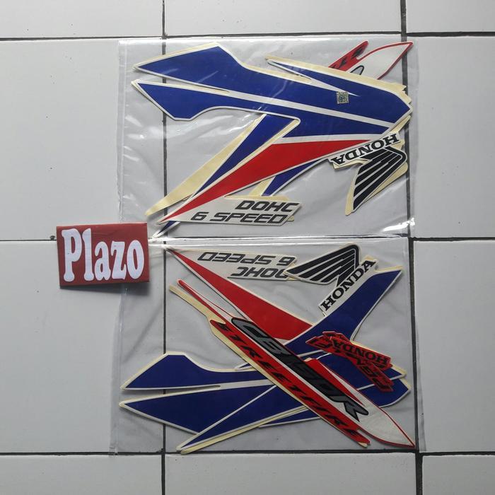 STIKER STRIPING BODY MOTOR CB150R 2014 MERAH-BIRU