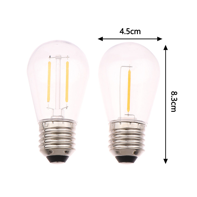 S14 Plastics Led Bulb E27/E26 3V 120V Warm White 2W 1W Shatterproof Lamp Bulbs For String Light