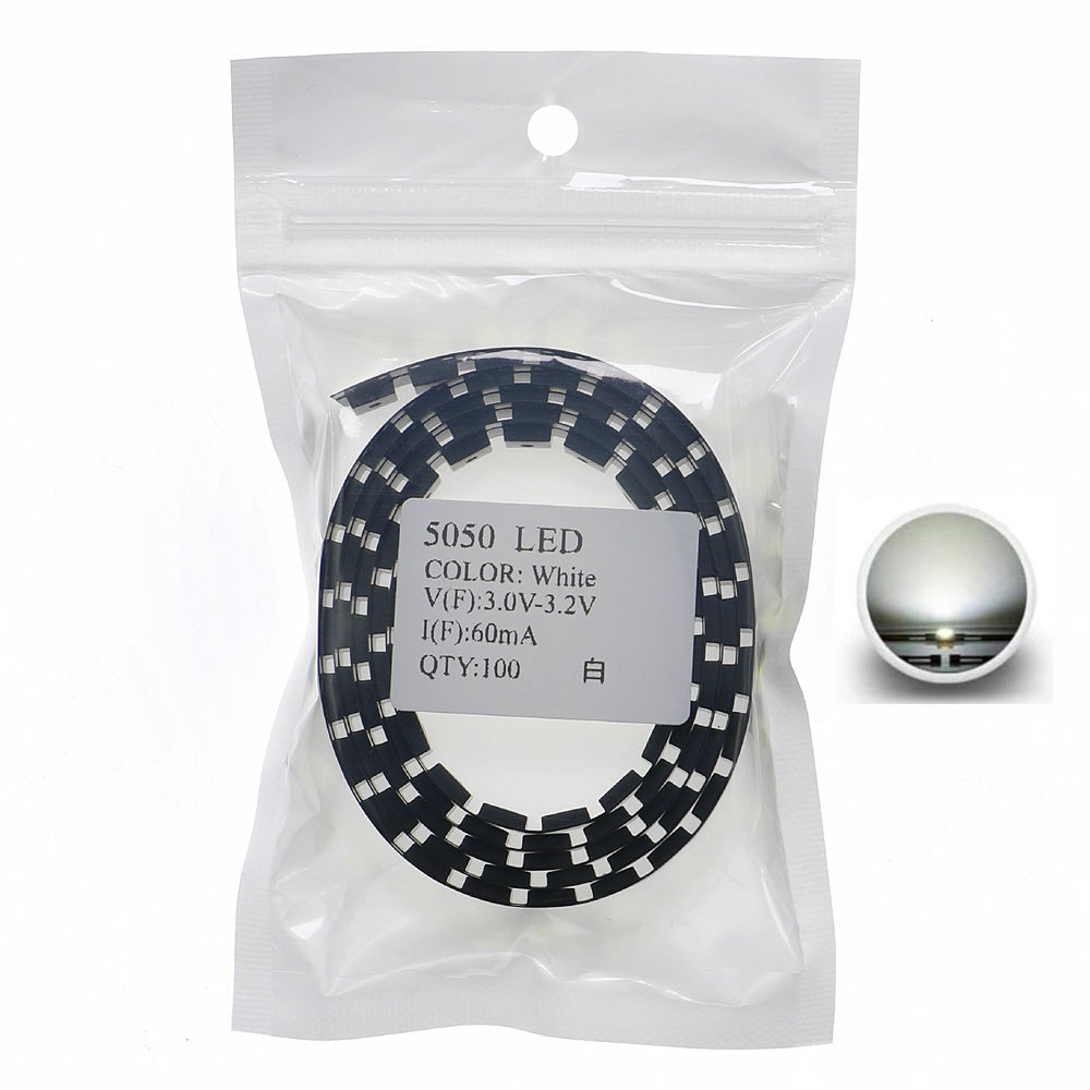 5050 (2020) SMD LED Emitting Diode Lamp Chip Warm Cool White Red Green Blue Yellow Orange UV Pink