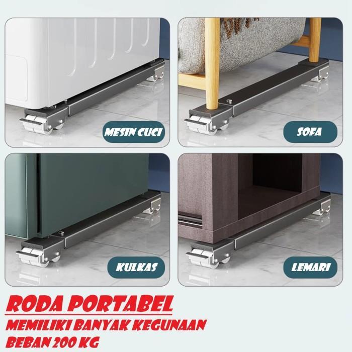 Roda Mesin Cuci Portabel Tatakan kulkas Kaki kulkas Tatakan lemari