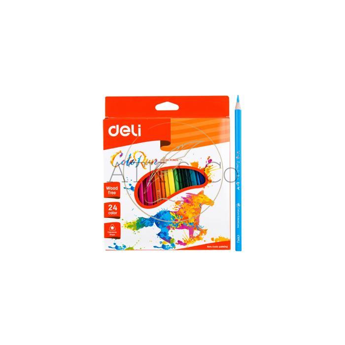 Pensil Warna Deli Ec00120 24 Warna - Color Pencil Deli