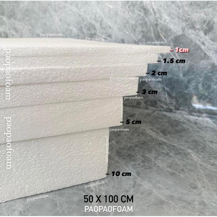 [] Styrofoam Gabus Lembaran 50 x 100 cm tebal 1 cm