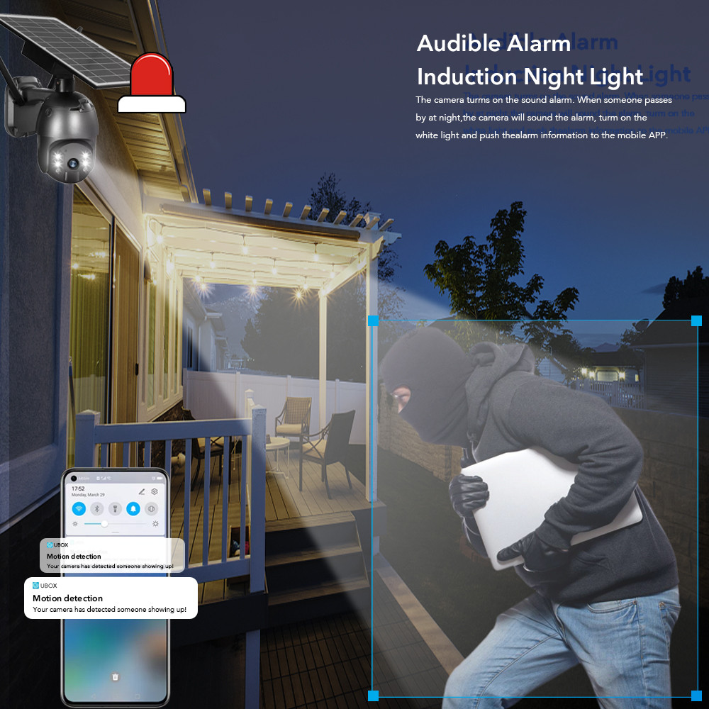 4G Wifi Sim Solar Security PTZ Zoom Solar Camera 1080P 4MP PIR Detection 4G Camera CCTV 4g PTZ