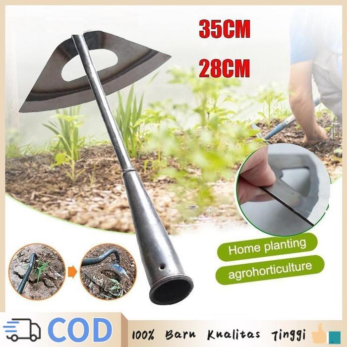"New" 35CM Cangkul Kecil Berkebun Besi Pacul Kecil Untuk Tanah Cangkul Kecil Baja Asli Cangkul Baja
