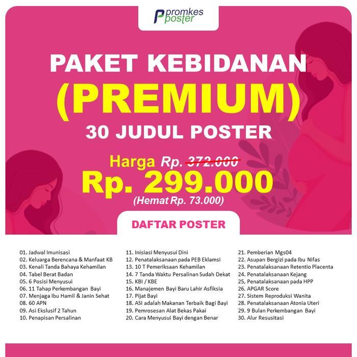 Poster Kebidanan 1 Set PAKET PREMIUM isi 30 Poster Kebidanan