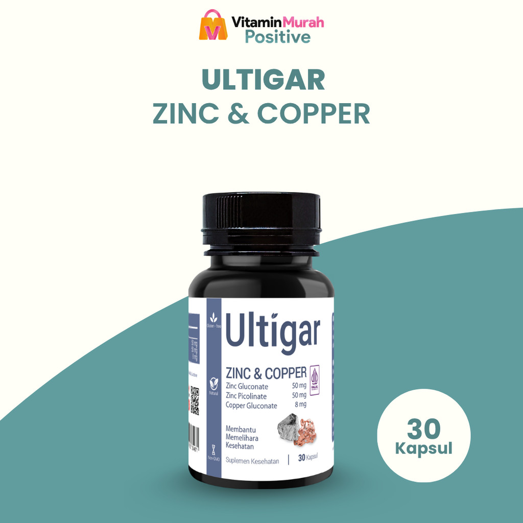 ULTIGAR ZINC & COPPER ISI 30 & 100 KAPSUL - SUPLEMEN KESEHATAN