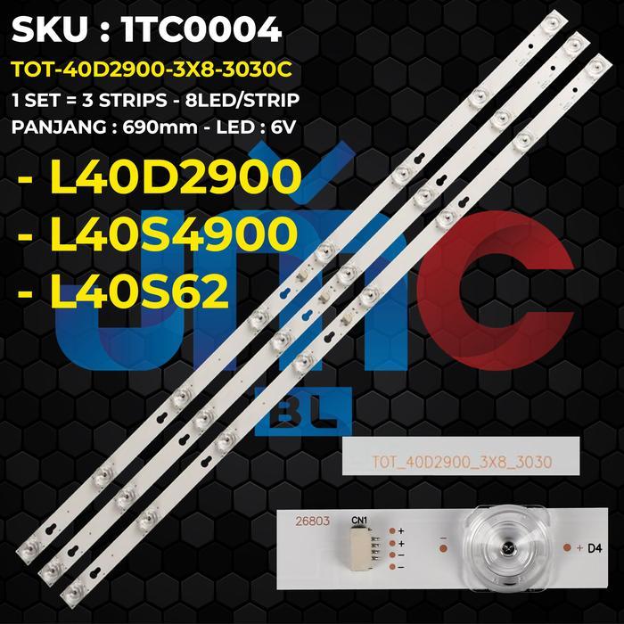 BACKLIGHT TV 40 INCH L40D2900 L40S4900 L40S62 TOT-40D2900-3X8-3030C