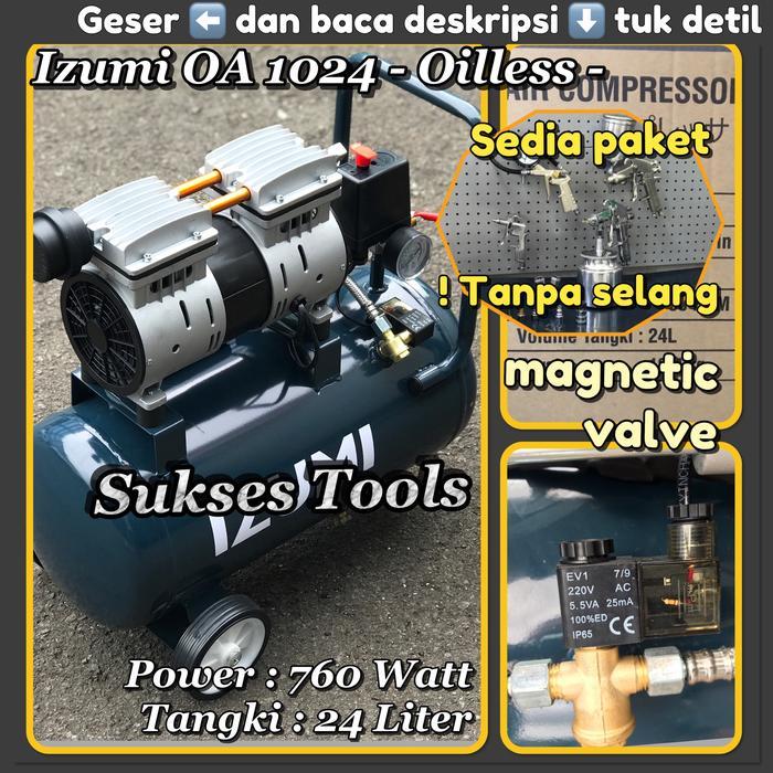Kompresor Oilless Izumi OL 1024 OL1024 Kompressor Oiless Silent 1 HP