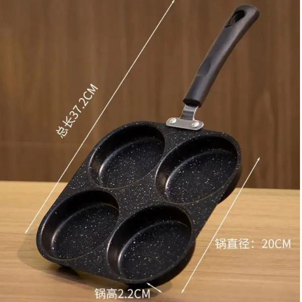 [Us] Wajan Penggorengan Telur / Cetakan Telur Ceplok Teflon Telur 4 Lobang Anti Lengket