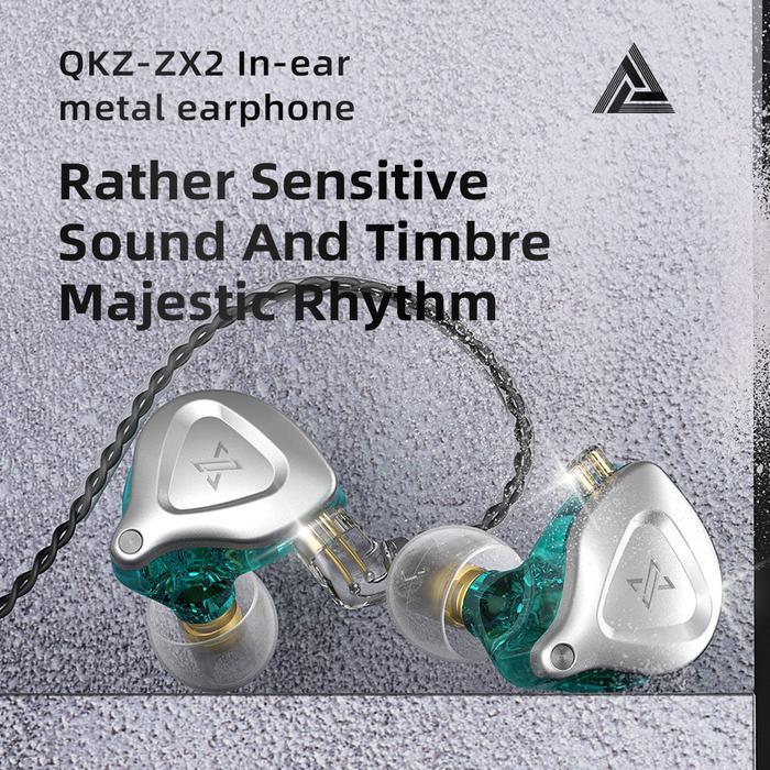 Qkz Zx2 1Dd Dynamic In-Ear Earphone Hifi Bass With Mic Terlaris