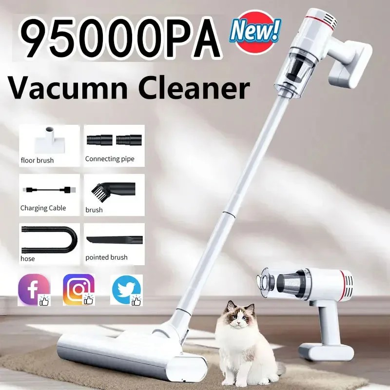 Xiomi 95000Pa Electric Handheld Vacuum Cleaner Wireless Sweeper Powerful Cordless Home Car Metal