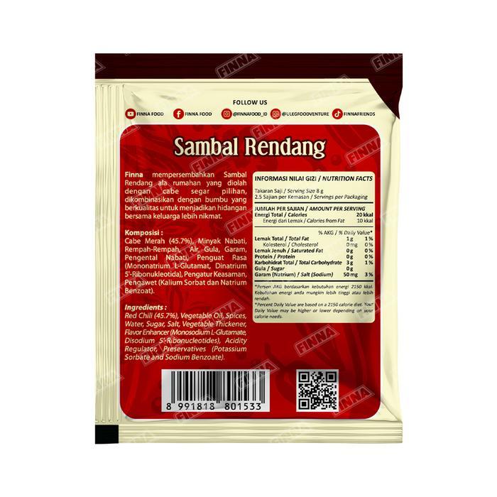"New" Finna Sambal Uleg Rendang (Pack)
